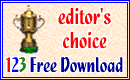 Editor\'s choice Rating at 123 Free Download